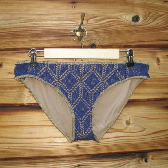 NWOT Becca Blue Crochet Wanderlust Hipster Bikini Bottoms XL - Picture 2 of 9
